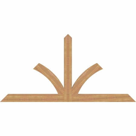 Ekena Millwork Richland Timber Gable Bracket, Western Red Cedar, 96"W x 48"H x 3 1/2"D x 5 1/2"F, 12/12 Pitch GBW096X48X0406RIC00SWR
